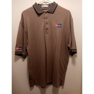 Rheem Team Munsingwear Employee Shirt Brown Tan Sz Large L Vintage